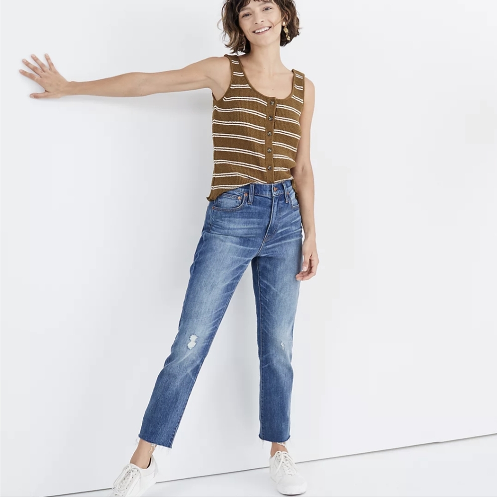Madewell The High-Rise Slim Boyjean in Dover Wash: Raw-Hemmed Edition 27
